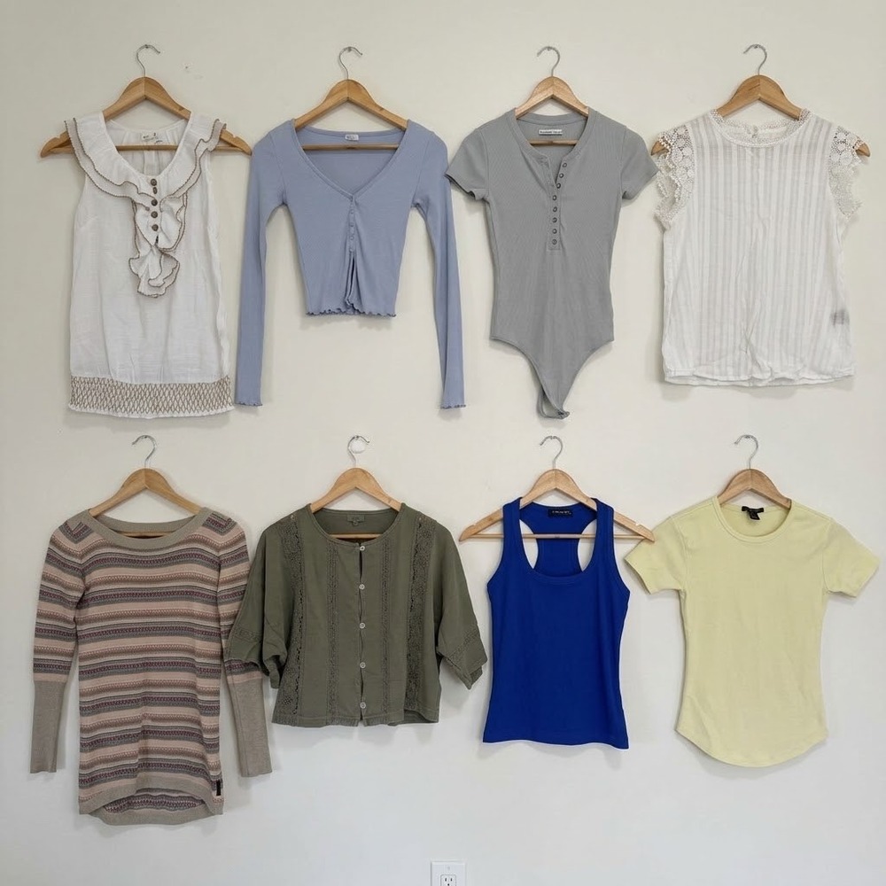 Mixed Brand Womens Top Bundle Roots A&F Garage Aerie XS S Multicolor 8pc Lot